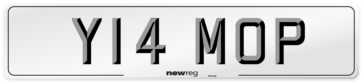 Y14 MOP Number Plate from New Reg